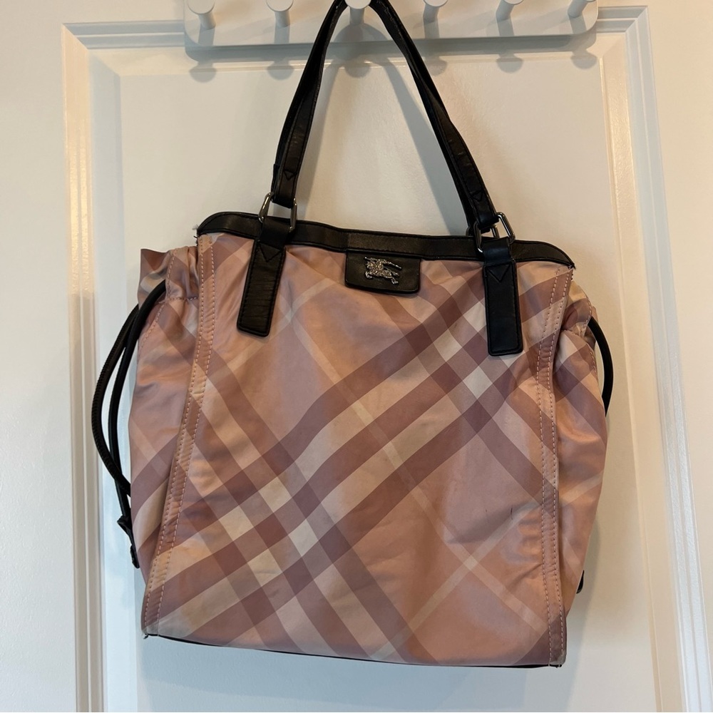 Authentic Burberry Prorsum Pink/Burgundy, Nylon Shoulder Bag